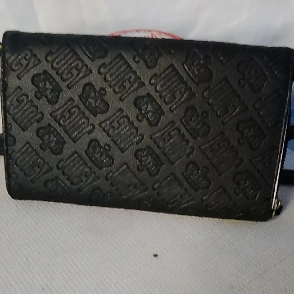 Juicy Couture Black Embossed Wristlet